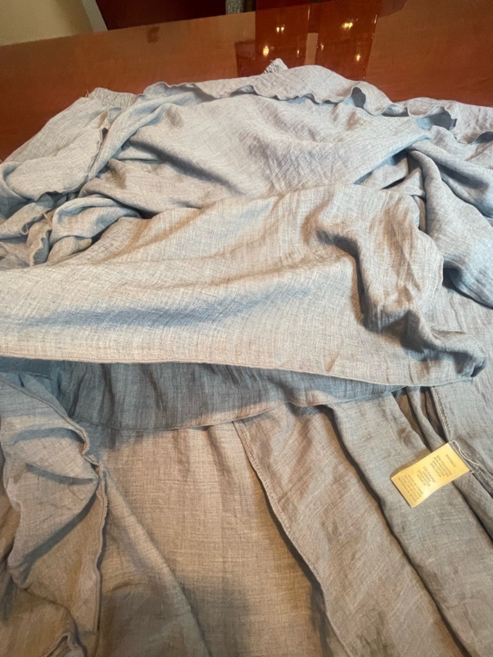 Max Studio London Blue Maxi Skirt M NWT Coastal Grandmother Boho Airy Flowy - Picture 9 of 12